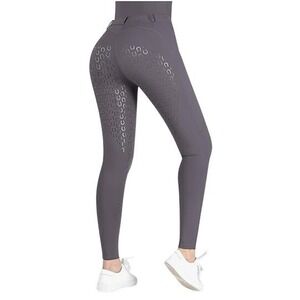 Harrison Howard Horse Riding Pants Gray Double Pocket Silicone Grip Full Seat  M